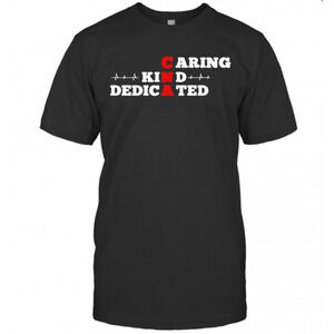 Cna Caring Kind Dedicated Red White T-Shirt